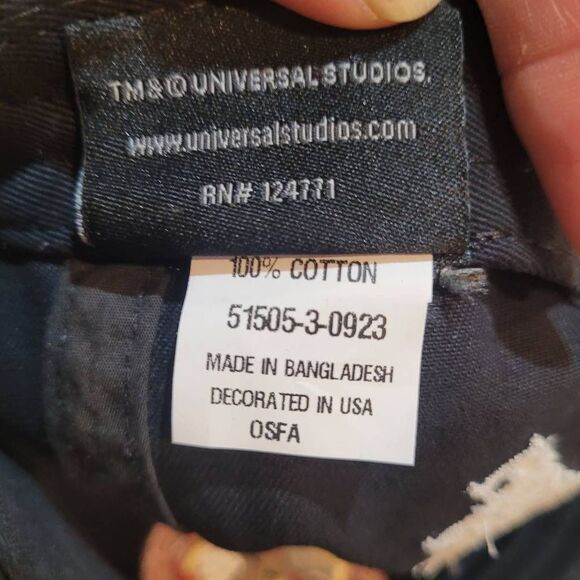 Universal Studios Black Distressed Cotton Lil Boo Halloween Horror Nights Cap 20 - Picture 13 of 13